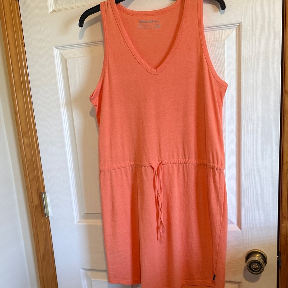 Eddie Bauer Coral Short-Sleeve Cotton Dress